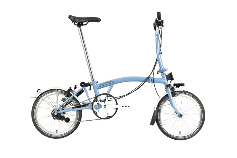 Brompton C-Line Explore Mid Folding Bike 2023 Cloud Blue